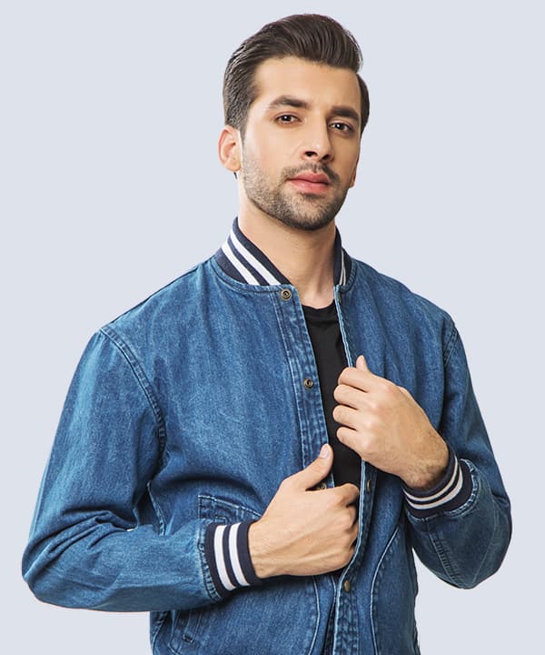 Custom denim jackets with embroidery and patches - wholesale supplier Dubai UAE