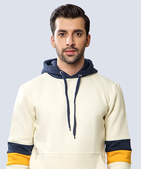 Custom fleece hoodies with embroidery and colorblock - wholesale Dubai